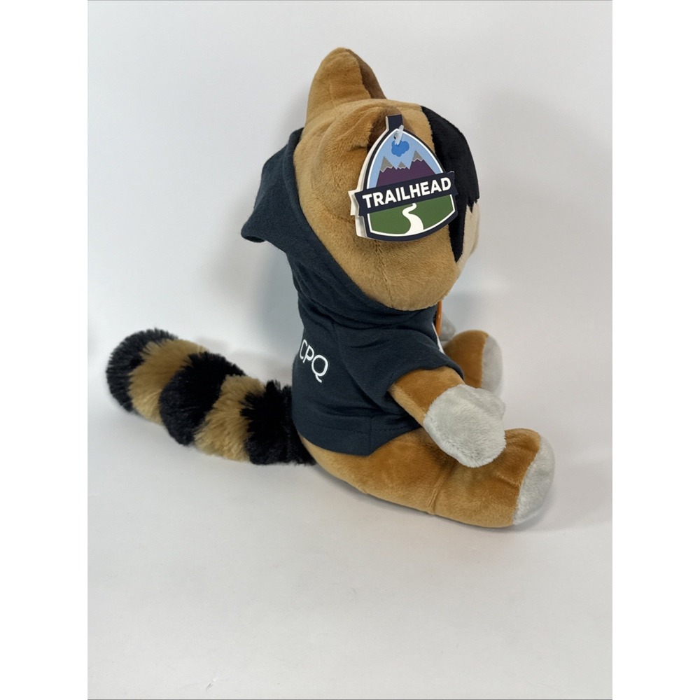 Salesforce Dreamforce Astro Trailhead Plush Mascot Blue Hoodie Raccoon Tags - Picture 6 of 9